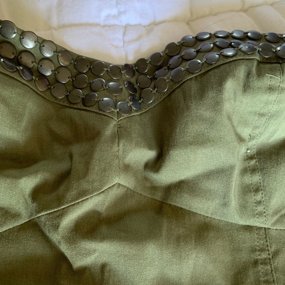 Olive strapless dress - Picture 3 of 5